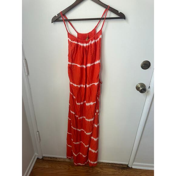 Indah Red Maxi Summer Slip Dress - Picture 4 of 9